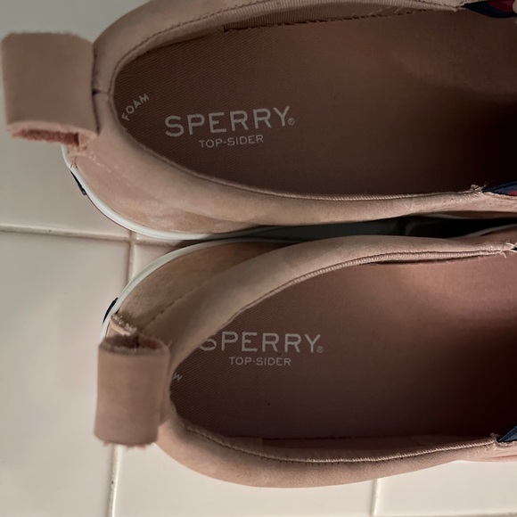 NWOB Sperry Crest Twin Gore Platform Stripe Rose Slip On Sneaker shoes Sz 10 - Picture 5 of 6